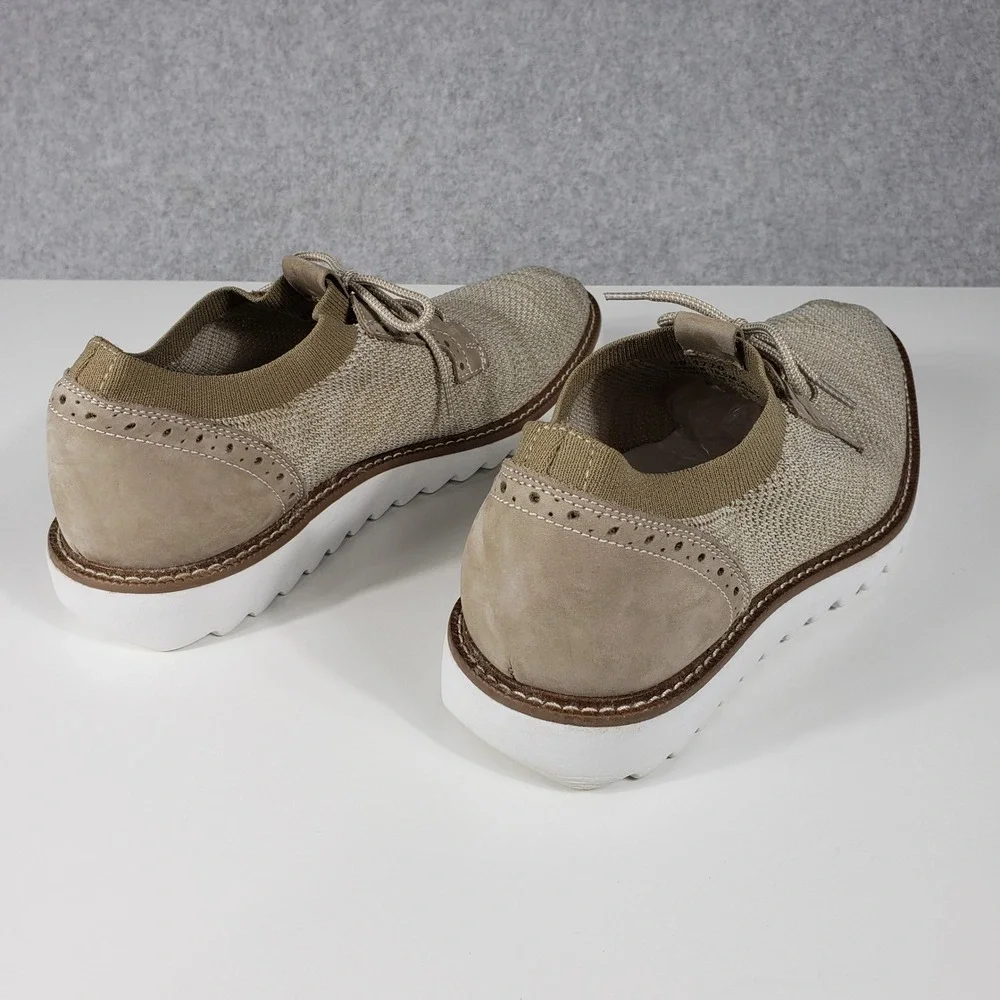 J.Murphy Johnston & Murphy Mens 10.5M Tan Knit Wingtip Oxford Shoes‎ 59-1770